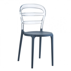 BIBI DARK GREY/CLEAR(Σ4)TRANSP.ΚΑΡΕΚΛΑ 42X50X85εκ.
