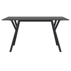 MAX ΤΡΑΠΕΖΙ 140X80Χ74εκ. BLACK LAMINATE 12mm