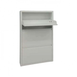 ΠΑΠΟΥΤΣΟΘΗΚΗ ΜΕΤΑΛΛΙΚΗ ΑΣΠΡΗ 69x16x114cm