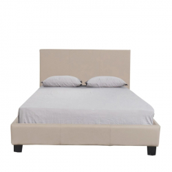 Κρεβάτι ArteLibre AZALEA Capuccino PU 213x128x88cm (Στρώμα 120x200cm)