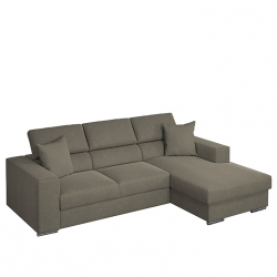 Καναπές Κρεβάτι Γωνιακός Δεξιά Γωνία ELOISE Taupe 260x170x75-90cm