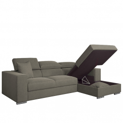 Καναπές Κρεβάτι Γωνιακός Δεξιά Γωνία ELOISE Taupe 260x170x75-90cm