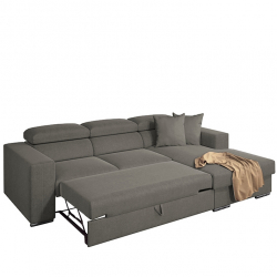 Καναπές Κρεβάτι Γωνιακός Δεξιά Γωνία ELOISE Taupe 260x170x75-90cm