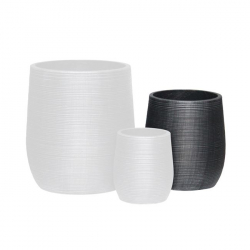 FLOWER POT-16 Φ33x37cm, Cement Απόχρωση Anthracite Φ33x37cm FLOWER POT-16 Φ33x37cm, Cement Απόχρωση Anthracite Φ33x37cm