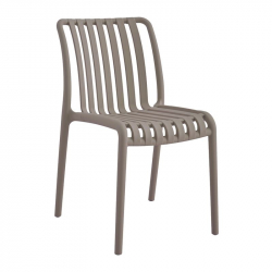 MODA Καρέκλα Στοιβαζόμενη PP - UV Protection, Απόχρωση Mocha 47x60x80cm