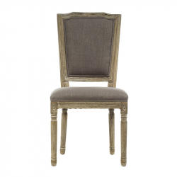 ΚΑΡΕΚΛΑ ΥΦΑΣΜΑΤΙΝΗ ΜΕ ΞΥΛΟ ΓΚΡΙ-ΚΑΦΕ 50X54X99 cm