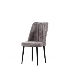 DELUX ΚΑΡΕΚΛΑ ΥΦΑΣΜΑ ΜΠΕΖ ΜΕ ΜΕΤΑΛΛΙΚΟ ΜΑΥΡΟ ΠΟΔΙ 46x49x92cm