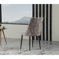 DELUX ΚΑΡΕΚΛΑ ΥΦΑΣΜΑ ΜΠΕΖ ΜΕ ΜΕΤΑΛΛΙΚΟ ΜΑΥΡΟ ΠΟΔΙ 46x49x92cm