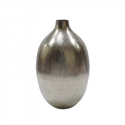 Streak Βάζο Ασημί αλουμίνιο 22x22x35cm
