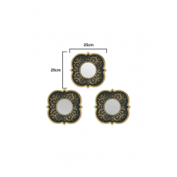 InArt S/3 ΚΑΘΡΕΠΤΗΣ ΤΟΙΧΟΥ PL ΑΝΤ. ΧΡΥΣΟΣ 25X25