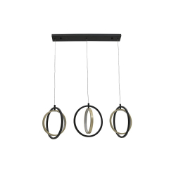 InArt ΦΩΤΙΣΤΙΚΟ ΟΡΟΦΗΣ LED 3ΦΩΤΟ ΜΕΤΑΛΛΙΚΟ ΜΑΥΡΟ/ΧΡΥΣΟ 80Χ25Χ150