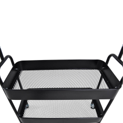 ΚΡΕΜΑΣΤΡΑ ΤΡΟΧΗΛΑΤΗ ΜΕΤΑΛΛΙΚΗ ΜΑΥΡΗ ΜΑΤ ΜΕ 2 ΡΑΦΙΑ 67x30x159εκ. ANKOR