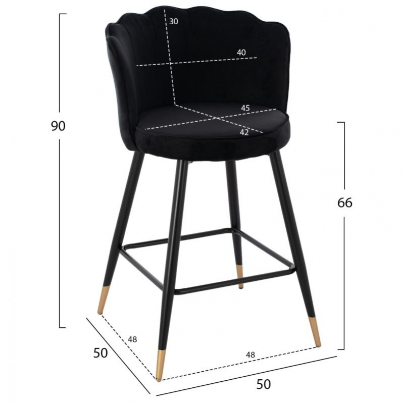 ΣΚΑΜΠΟ ΜΕΣΑΙΟΥ ΥΨΟΥΣ HM8736.04 VESNA ΒΕΛΟΥΔΟ ΜΑΥΡΟ ΜΕ ΜΕΤΑΛΛΙΚΟ ΣΚΕΛΕΤΟ 50x50x90 εκ. ΣΚΑΜΠΟ ΜΕΣΑΙΟΥ ΥΨΟΥΣ HM8736.04 VESNA ΒΕΛΟΥΔΟ ΜΑΥΡΟ ΜΕ ΜΕΤΑΛΛΙΚΟ ΣΚΕΛΕΤΟ 50x50x90 εκ.