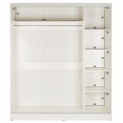 ΝΤΟΥΛΑΠΑ ΣΥΡΟΜΕΝΗ ADLER ΜΕΛΑΜΙΝΗΣ 120x60x220Yεκ. ΔΙΦΥΛΛΗ ΛΕΥΚΗ ΜΕ ΚΑΘΡΕΠΤΗ HM2460.03