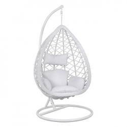ΚΡΕΜΑΣΤΗ ΠΟΛΥΘΡΟΝΑ ΦΩΛΙΑ CATALINA HM5677.02 ΜΕ ΛΕΥΚΟ WICKER και ΜΑΞΙΛΑΡΙΑ Φ105Χ195Υ εκ.