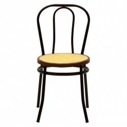 Καρέκλα Βιέννης pakoworld pe rattan μπεζ-μέταλλο καφέ σφυρήλατο 40,5x51x86,5εκ