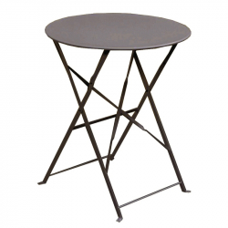 ΤΡΑΠΕΖΙ ΠΤΥΣ/ΝΟ ΜΑΥΡΟ ΜΕΤΑΛΛΙΚΟ ΣΤΡΟΓΓΥΛΟ