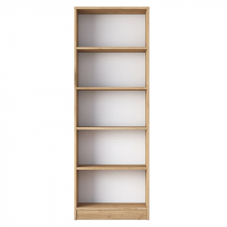 Βιβλιοθήκη Goldie pakoworld sonoma-λευκό 60x25x170εκ