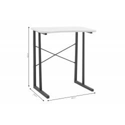 Γραφείο Giovanni pakoworld λευκό-μαύρο 60x35x64.5εκ