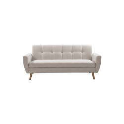 Καναπές Decency pakoworld 3θέσιος ύφασμα μπεζ 203x75x86εκ