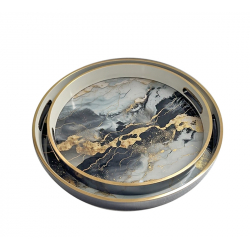 Σ/2 Στρογγυλοί δίσκοι Marble 34.5/40cm | ZAROS
