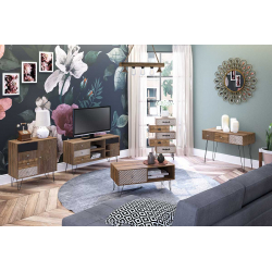 BOHO ΚΟΝΣΟΛΑ ΚΑΡΥΔΙ ΜΕ ΜΕΤΑΛΛΙΚΑ ΠΟΔΙΑ 100x50,5x74,5εκ