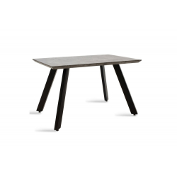 Philadelphia Τραπέζι επιφάνεια MDF γκρι cement-μαύρο 120x80x74,5 cm