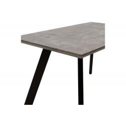 Philadelphia Τραπέζι επιφάνεια MDF γκρι cement-μαύρο 120x80x74,5 cm