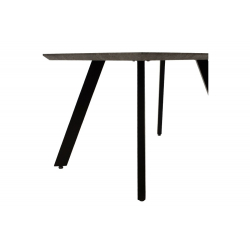 Philadelphia Τραπέζι επιφάνεια MDF γκρι cement-μαύρο 120x80x74,5 cm