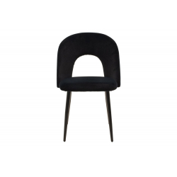 Jonah Καρέκλα μεταλλική μαύρη βελουτέ μαύρο 55x57x85 cm