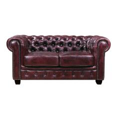 CHESTERFIELD-689 Τ.2ΘΕΣ.ΔΕΡΜΑ ANTIQUE RED 160X92X72