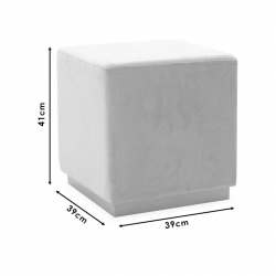 Pyra Σκαμπό σαλονιού βελούδο χρυσό 39x39x41 cm