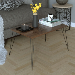 Baret Τραπέζι σαλονιού μελαμίνη καρυδί-μαύρο 72x45x43cm