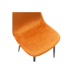 Καρέκλα Elsa βελούδο κεραμιδί-πόδια μαύρο 45x51x87cm