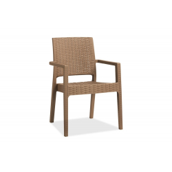 Cabot Πολυθρόνα PP χρώμα μόκα 57x50x86,5 εκ