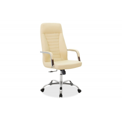 Καρέκλα γραφείου διευθυντή Paolo pu ivory 60x77x120/129cm