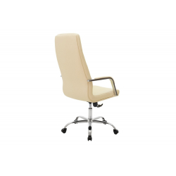 Καρέκλα γραφείου διευθυντή Paolo pu ivory 60x77x120/129cm