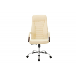 Καρέκλα γραφείου διευθυντή Paolo pu ivory 60x77x120/129cm