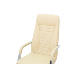 Καρέκλα γραφείου διευθυντή Paolo pu ivory 60x77x120/129cm