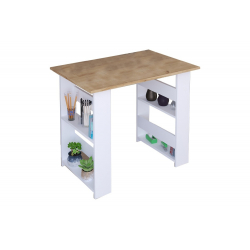 Edessa Γραφείο εργασίας μελαμίνη λευκό-sonoma 90x60x75εκ