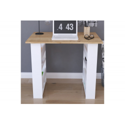 Edessa Γραφείο εργασίας μελαμίνη λευκό-sonoma 90x60x75εκ