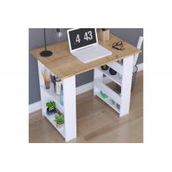 Edessa Γραφείο εργασίας μελαμίνη λευκό-sonoma 90x60x75εκ