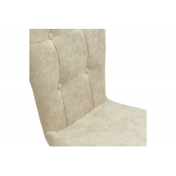 Καρέκλα Sonora pakoworld μπεζ antique ύφασμα-καρυδί πόδι 47x50x87,5εκ