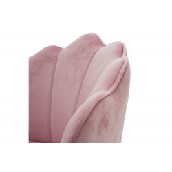 Σκαμπό μπαρ Nataly pakoworld βελούδο ροζ-μέταλλο χρυσό 52x51x100εκ