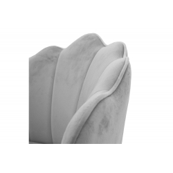 Σκαμπό μπαρ Nataly pakoworld βελούδο γκρι-μέταλλο χρυσό (52x51x100εκ)