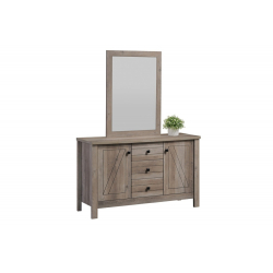 Μπουφές-τουαλέτα Tara pakoworld rustic oak 121x39.5x162εκ