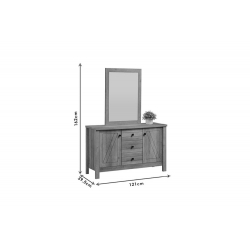 Μπουφές-τουαλέτα Tara pakoworld rustic oak 121x39.5x162εκ
