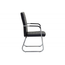 Καρέκλα γραφείου επισκέπτη Peers pakoworld PU μαύρο 54x66x95εκ