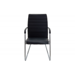 Καρέκλα γραφείου επισκέπτη Peers pakoworld PU μαύρο 54x66x95εκ