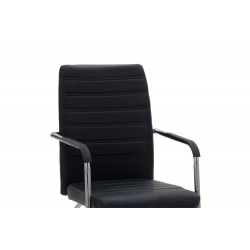 Καρέκλα γραφείου επισκέπτη Peers pakoworld PU μαύρο 54x66x95εκ